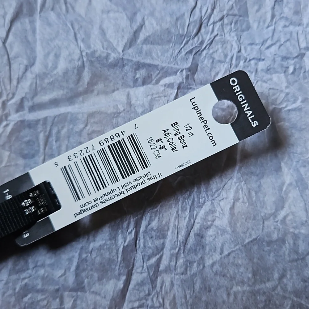NWT Lupine Dog Collar Bling Bonz ½inch